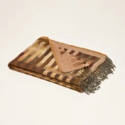 Plaid KHAN Ocre -Maison Linge Magasin plaid KHAN 004962 J18 4