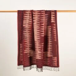 Plaid KHAN Grenat -Maison Linge Magasin plaid KHAN 004962 R18 8