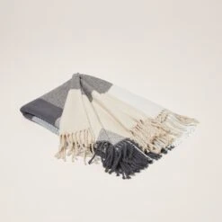 Plaid LIVIA Anthracite -Maison Linge Magasin plaid LIVIA 007270 G6 7