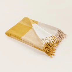 Plaid LIVIA Jaune Maïs 15 Plaid LIVIA Jaune Maïs -Maison Linge Magasin plaid LIVIA 007270 J18 4