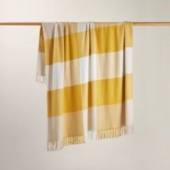 Plaid LIVIA Jaune Maïs 20 Plaid LIVIA Jaune Maïs -Maison Linge Magasin plaid LIVIA 007270 J18 9