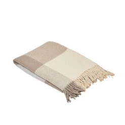 Plaid LIVIA Noisette 17 Plaid LIVIA Noisette -Maison Linge Magasin plaid LIVIA 007270 N6 packshot