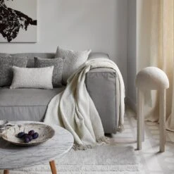 Plaid LUCIANO Ivoire -Maison Linge Magasin plaid LUCIANO 007664 N1 1