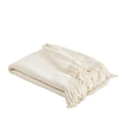 Plaid LUCIANO Ivoire -Maison Linge Magasin plaid LUCIANO 007664 N1 packshot