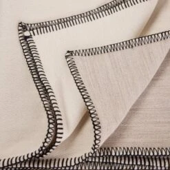 Plaid LUKA Crème Et Noir -Maison Linge Magasin plaid LUKA 007669 NG 6