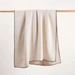 Plaid LUKA Crème Et Noir -Maison Linge Magasin plaid LUKA 007669 NG 7