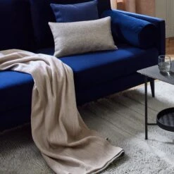 Plaid LUKA Cendre Et Ivoire