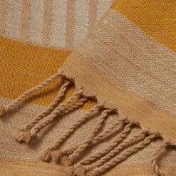 Plaid LUXOR Naturel Et Ocre -Maison Linge Magasin plaid LUXOR 005936 ZJ 7