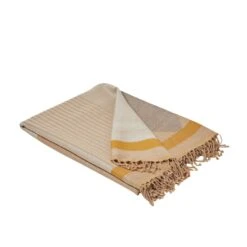 Plaid LUXOR Naturel Et Ocre -Maison Linge Magasin plaid LUXOR 005936 ZJ packshot