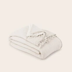 Plaid NOORFOLK Blanc Ivoire