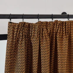 Rideau à Galon Fronceur Doublé OCTAVE Noir Et Mordoré -Maison Linge Magasin rideau a galon fronceur double OCTAVE 006660 OR 5