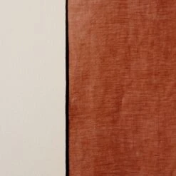 Rideau à Galon Fronceur CARLINA Terracotta Et Bourdon Noir -Maison Linge Magasin rideau a galon fronceur CARLINA 006041 M9G 8