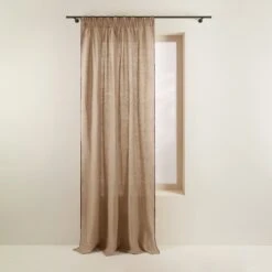 Rideau à Galon Fronceur CARLINA Sable Et Bourdon Noir -Maison Linge Magasin rideau a galon fronceur CARLINA 006041 N4G 4