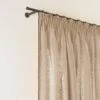 Rideau à Galon Fronceur CARLINA Sable Et Bourdon Noir