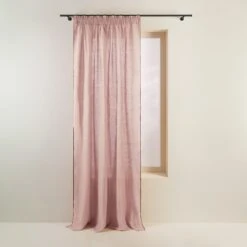 Rideau à Galon Fronceur CARLINA Rose Poudré Et Bourdon Noir -Maison Linge Magasin rideau a galon fronceur CARLINA 006041 RG 4