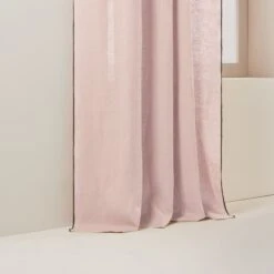 Rideau à Galon Fronceur CARLINA Rose Poudré Et Bourdon Noir -Maison Linge Magasin rideau a galon fronceur CARLINA 006041 RG 6