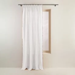 Rideau à Galon Fronceur CARLINA Blanc Pur Et Bourdon Noir -Maison Linge Magasin rideau a galon fronceur CARLINA 006041 WG 4