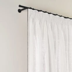 Rideau à Galon Fronceur CARLINA Blanc Pur Et Bourdon Noir -Maison Linge Magasin rideau a galon fronceur CARLINA 006041 WG 5