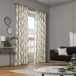 Rideau à Galon Fronceur FILICO Blanc Cassé Et Sauge -Maison Linge Magasin rideau a galon fronceur FILICO 006648 NV 5