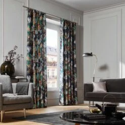 Rideau à Galon Fronceur GUALPA Bleu Nuit -Maison Linge Magasin rideau a galon fronceur GUALPA 006655 Z5 5