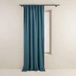 Rideau à Galon Fronceur NINO Indigo Et Feston Noir -Maison Linge Magasin rideau a galon fronceur NINO 007352 BFG 4