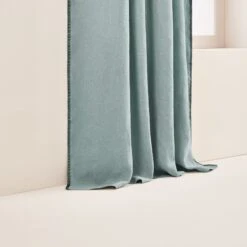 Rideau à Galon Fronceur NINO Vert De Gris Et Feston Noir -Maison Linge Magasin rideau a galon fronceur NINO 007352 V4FG 6