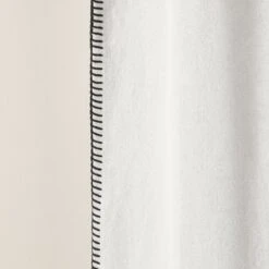 Rideau à Galon Fronceur NINO Blanc Minéral Et Feston Noir -Maison Linge Magasin rideau a galon fronceur NINO 007352 WFG 8