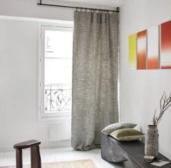 Rideau à Galon Fronceur PIETRO Ivoire Et Noir 12 Rideau à Galon Fronceur PIETRO Ivoire Et Noir -Maison Linge Magasin rideau a galon fronceur PIETRO 007616 WG 1