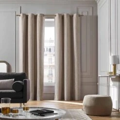 Rideau à Oeillets Dorés ALEJANDRO écru Multicolore 16 Rideau à Oeillets Dorés ALEJANDRO écru Multicolore -Maison Linge Magasin rideau a oeillets dores ALEJANDRO 006366 NZ3 4