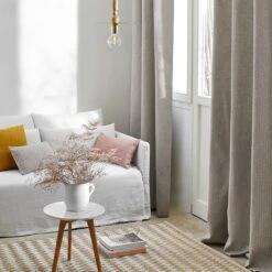 Rideau à Oeillets Dorés ALEJANDRO écru Multicolore