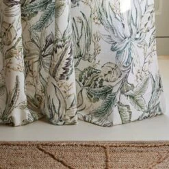 Rideau à Oeillets Dorés KELADY Ivoire Et Verts -Maison Linge Magasin rideau a oeillets dores KELADY 008620 NV 3