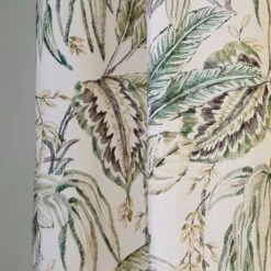 Rideau à Oeillets Dorés KELADY Ivoire Et Verts -Maison Linge Magasin rideau a oeillets dores KELADY 008620 NV 4