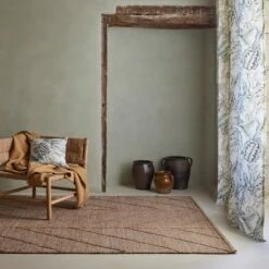 Rideau à Oeillets Dorés KELADY Ivoire Et Verts -Maison Linge Magasin rideau a oeillets dores KELADY 008620 NV 9