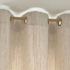 Rideau à Oeillets Dorés LENIO Ivoire -Maison Linge Magasin rideau a oeillets dores LENIO 009008 N1 2