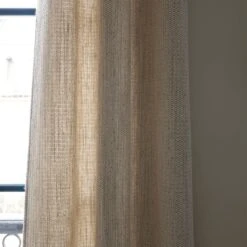 Rideau à Oeillets Dorés LENIO Ivoire -Maison Linge Magasin rideau a oeillets dores LENIO 009008 N1 5