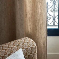 Rideau à Oeillets Dorés LENIO Ivoire -Maison Linge Magasin rideau a oeillets dores LENIO 009008 N1 6