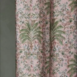 Rideau à Oeillets Dorés UBARI Rose Pétale Et Vert -Maison Linge Magasin rideau a oeillets dores UBARI 008623 RV R1L1 3