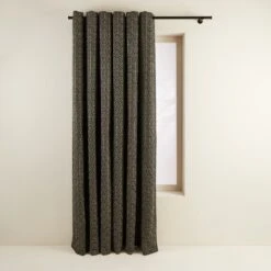 Rideau à Oeillets Noirs Doublé ARDECO Noir Et Nickel 15 Rideau à Oeillets Noirs Doublé ARDECO Noir Et Nickel -Maison Linge Magasin rideau a oeillets noirs double ARDECO 006372 GN 4