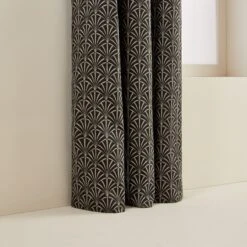 Rideau à Oeillets Noirs Doublé ARDECO Noir Et Nickel 17 Rideau à Oeillets Noirs Doublé ARDECO Noir Et Nickel -Maison Linge Magasin rideau a oeillets noirs double ARDECO 006372 GN 6