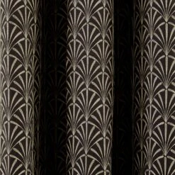 Rideau à Oeillets Noirs Doublé ARDECO Noir Et Nickel 19 Rideau à Oeillets Noirs Doublé ARDECO Noir Et Nickel -Maison Linge Magasin rideau a oeillets noirs double ARDECO 006372 GN 8