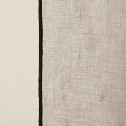 Rideau à Oeillets Noirs CARLINA Ficelle Et Bourdon Noir -Maison Linge Magasin rideau a oeillets noirs CARLINA 006498 N3G 8