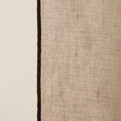 Rideau à Oeillets Noirs CARLINA Sable Et Bourdon Noir -Maison Linge Magasin rideau a oeillets noirs CARLINA 006498 N4G 8