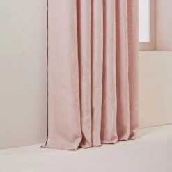 Rideau à Oeillets Noirs CARLINA Rose Poudré Et Bourdon Noir -Maison Linge Magasin rideau a oeillets noirs CARLINA 006498 RG 6