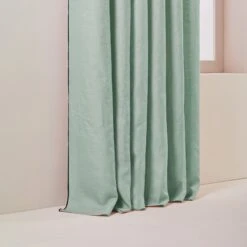 Rideau à Oeillets Noirs CARLINA Tilleul Et Bourdon Noir -Maison Linge Magasin rideau a oeillets noirs CARLINA 006498 V2G 6