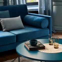 Rideau à Oeillets Noirs CARLINA Vert De Gris Et Bourdon Noir -Maison Linge Magasin rideau a oeillets noirs CARLINA 006498 V4G 2