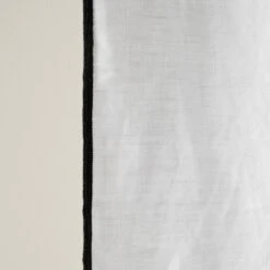 Rideau à Oeillets Noirs CARLINA Blanc Pur Et Bourdon Noir -Maison Linge Magasin rideau a oeillets noirs CARLINA 006498 WG 7