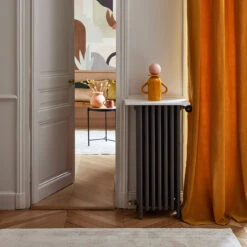 Rideau à Oeillets Noirs DARIO Ocre Et Bourdon Noir -Maison Linge Magasin rideau a oeillets noirs DARIO 008421 J18G 1