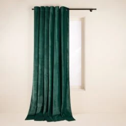 Rideau à Oeillets Noirs DARIO Mélèze Et Bourdon Noir -Maison Linge Magasin rideau a oeillets noirs DARIO 008421 V12G 4