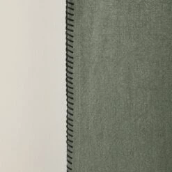 Rideau à Oeillets Noirs NINO Kaki Grisé Et Feston Noir -Maison Linge Magasin rideau a oeillets noirs NINO 006467 GVFG 7