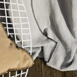 Rideau à Oeillets Noirs NINO Ficelle Et Feston Noir -Maison Linge Magasin rideau a oeillets noirs NINO 006467 N4FG 2